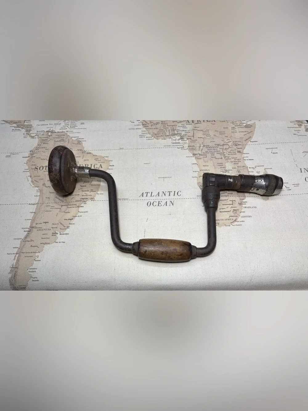 Vintage•Bit & Brace•Manual Hand Drill•Reversible Ratcheting•Old Man•Functional